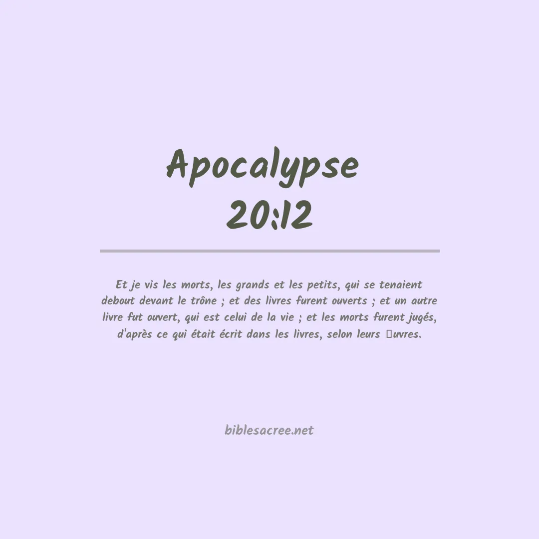 Apocalypse  - 20:12