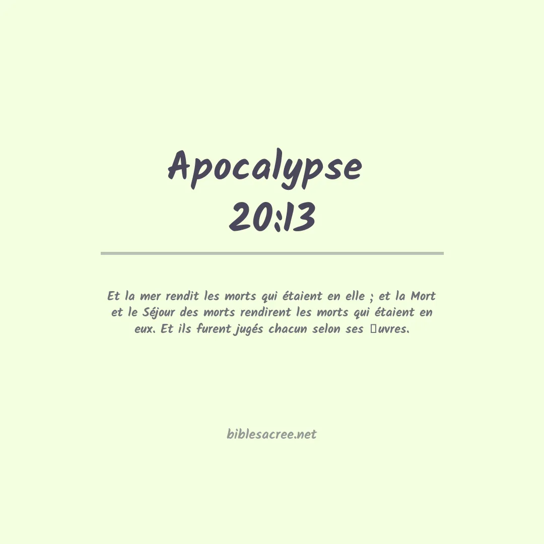 Apocalypse  - 20:13