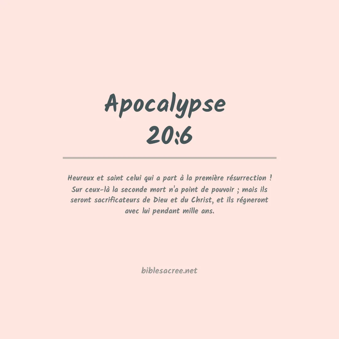 Apocalypse  - 20:6