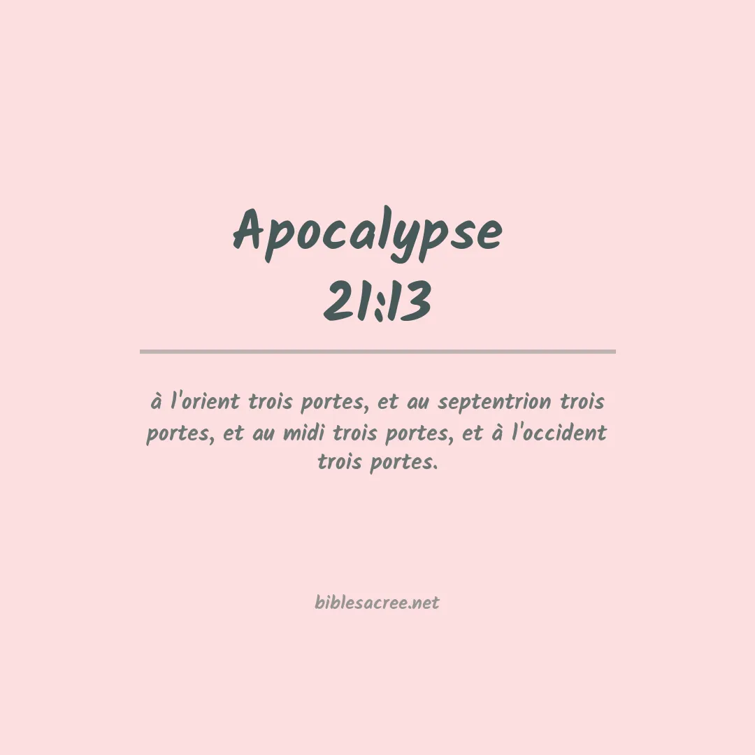 Apocalypse  - 21:13