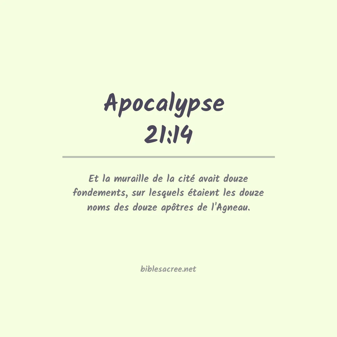 Apocalypse  - 21:14