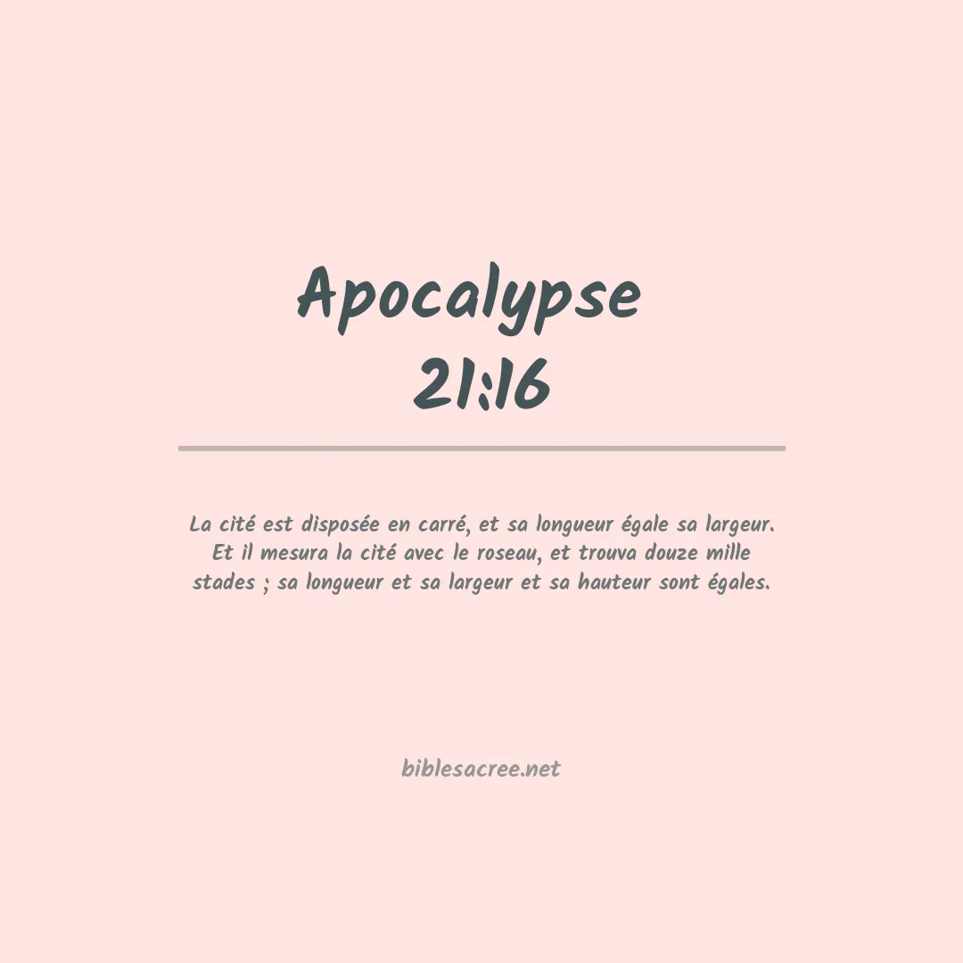 Apocalypse  - 21:16