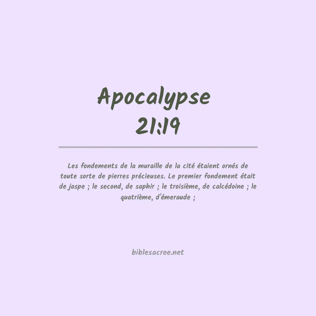 Apocalypse  - 21:19