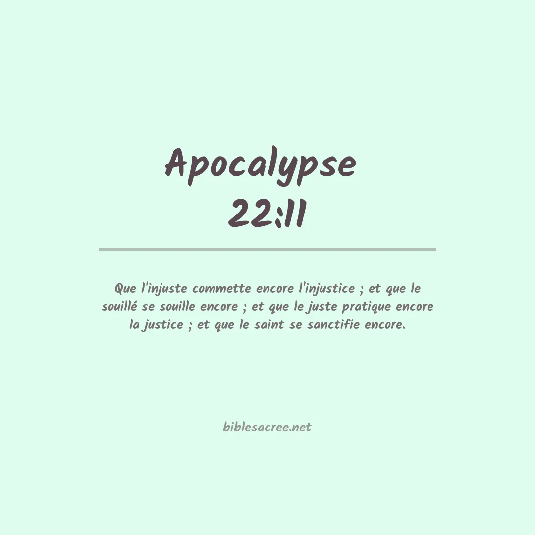 Apocalypse  - 22:11