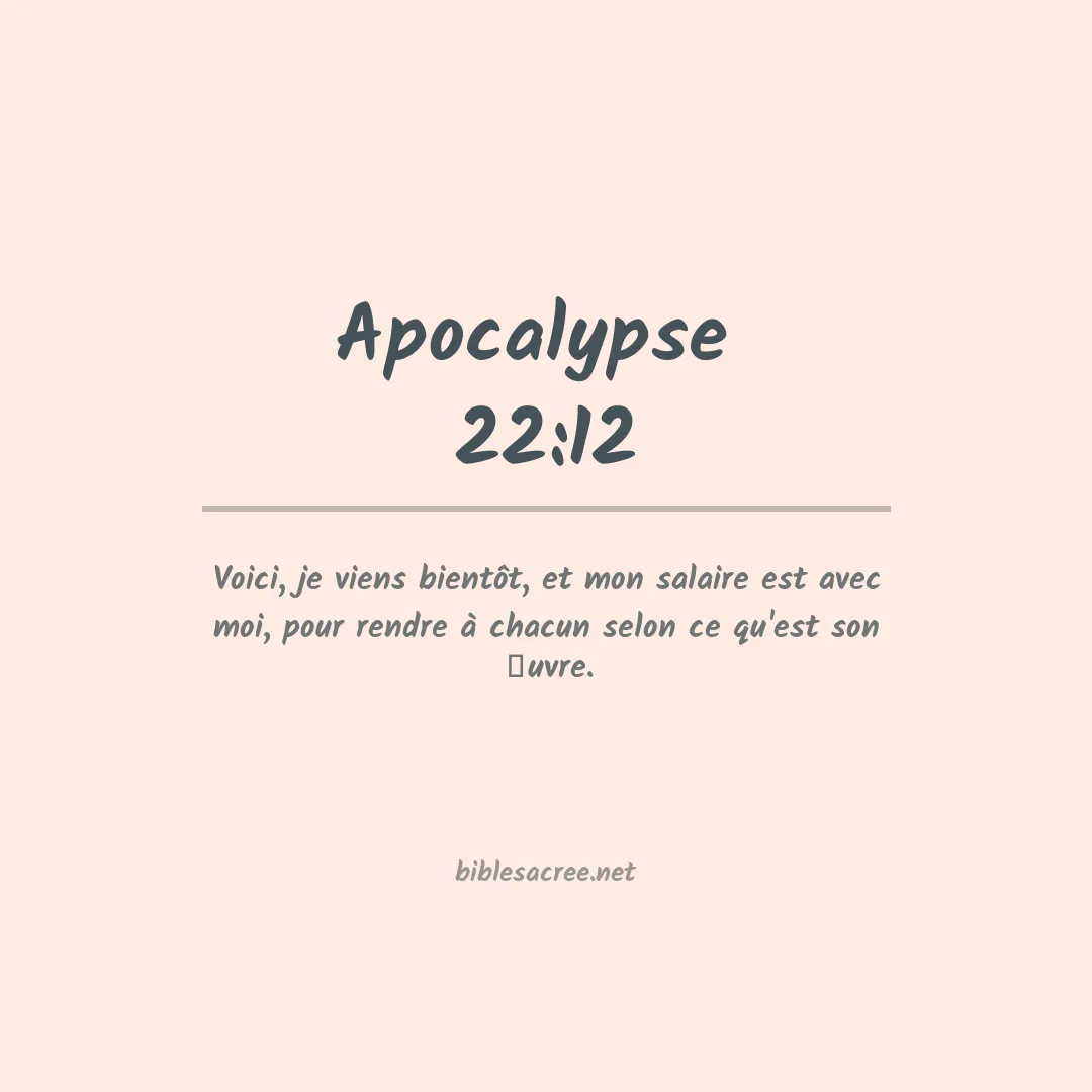 Apocalypse  - 22:12