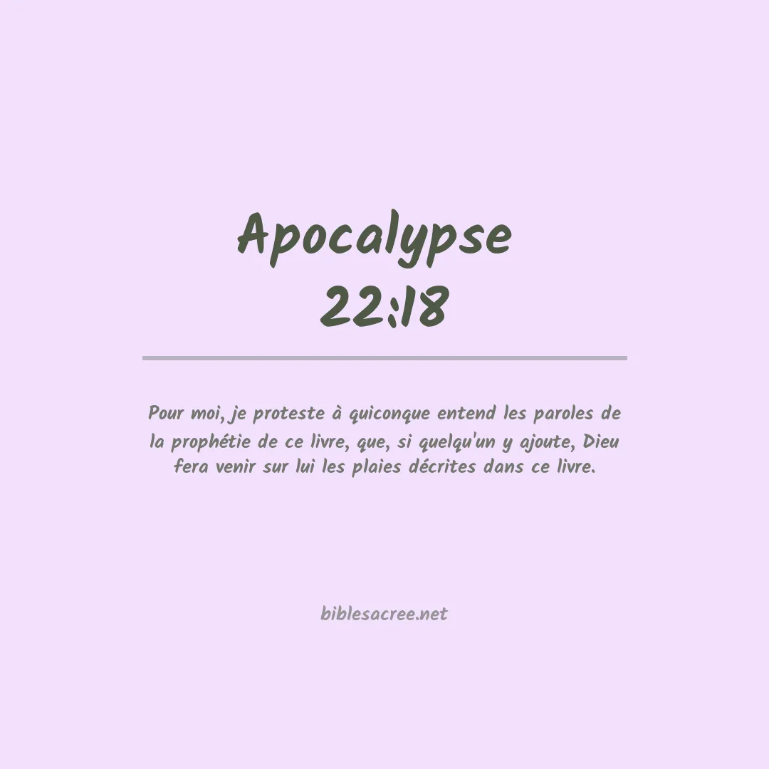 Apocalypse  - 22:18