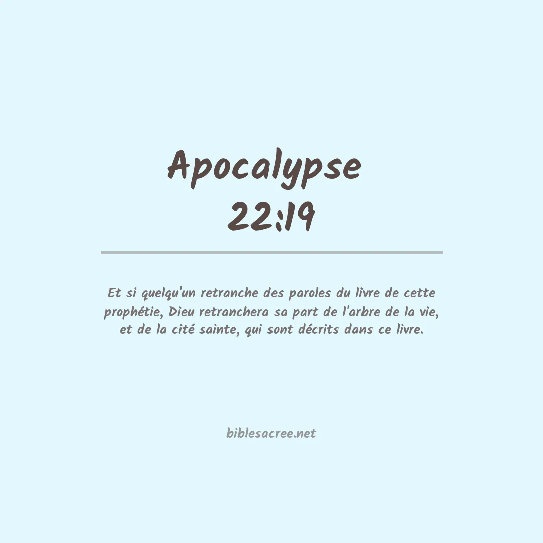 Apocalypse  - 22:19