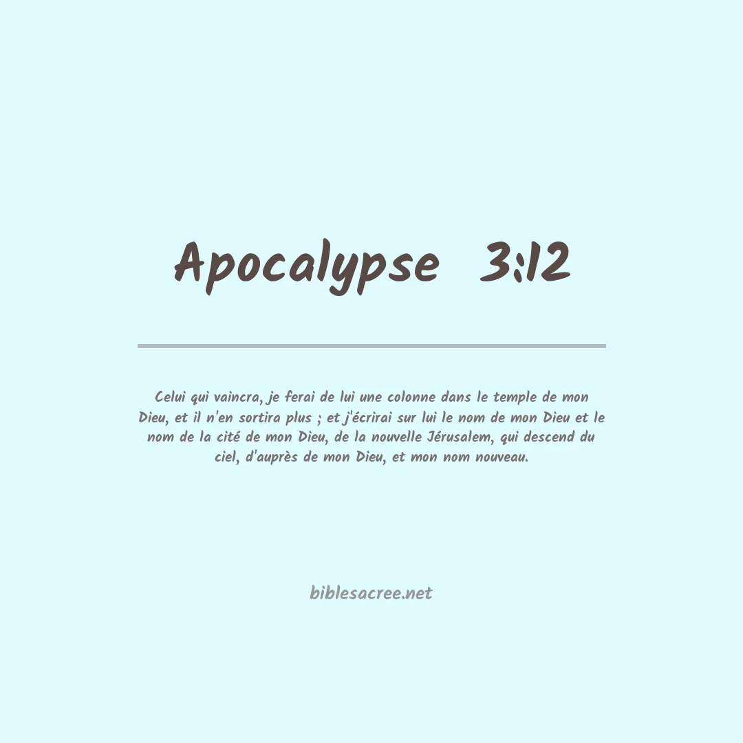 Apocalypse  - 3:12