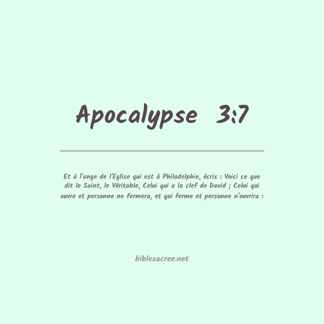 Apocalypse  - 3:7