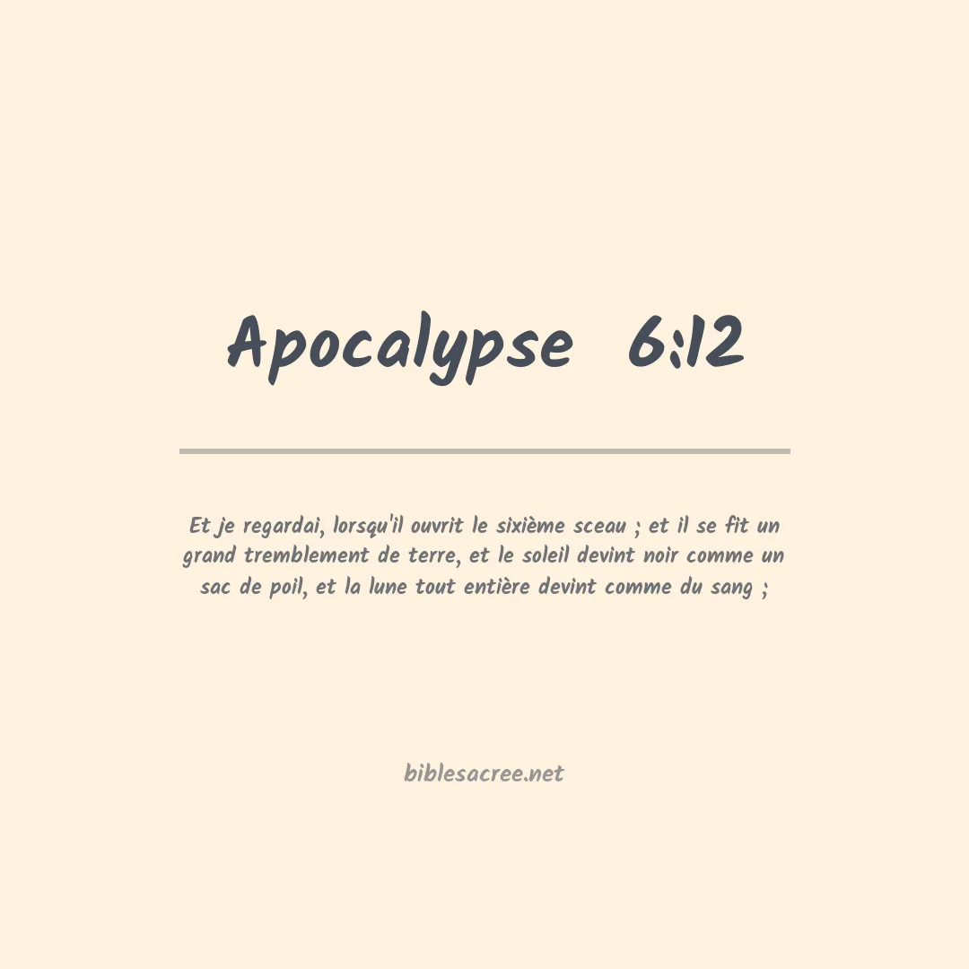Apocalypse  - 6:12