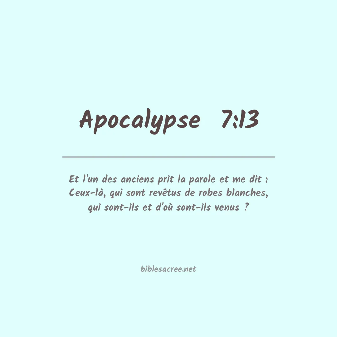 Apocalypse  - 7:13