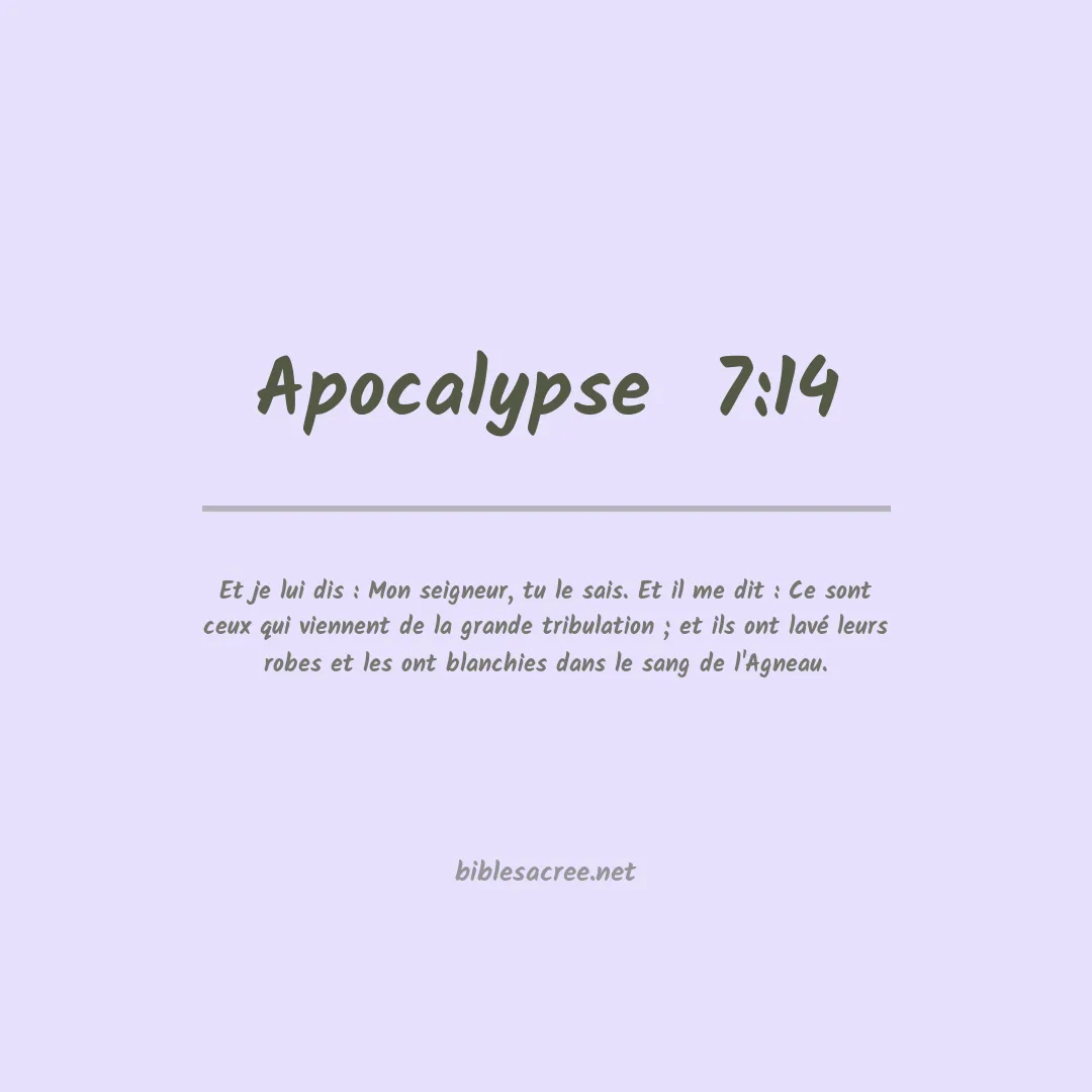 Apocalypse  - 7:14