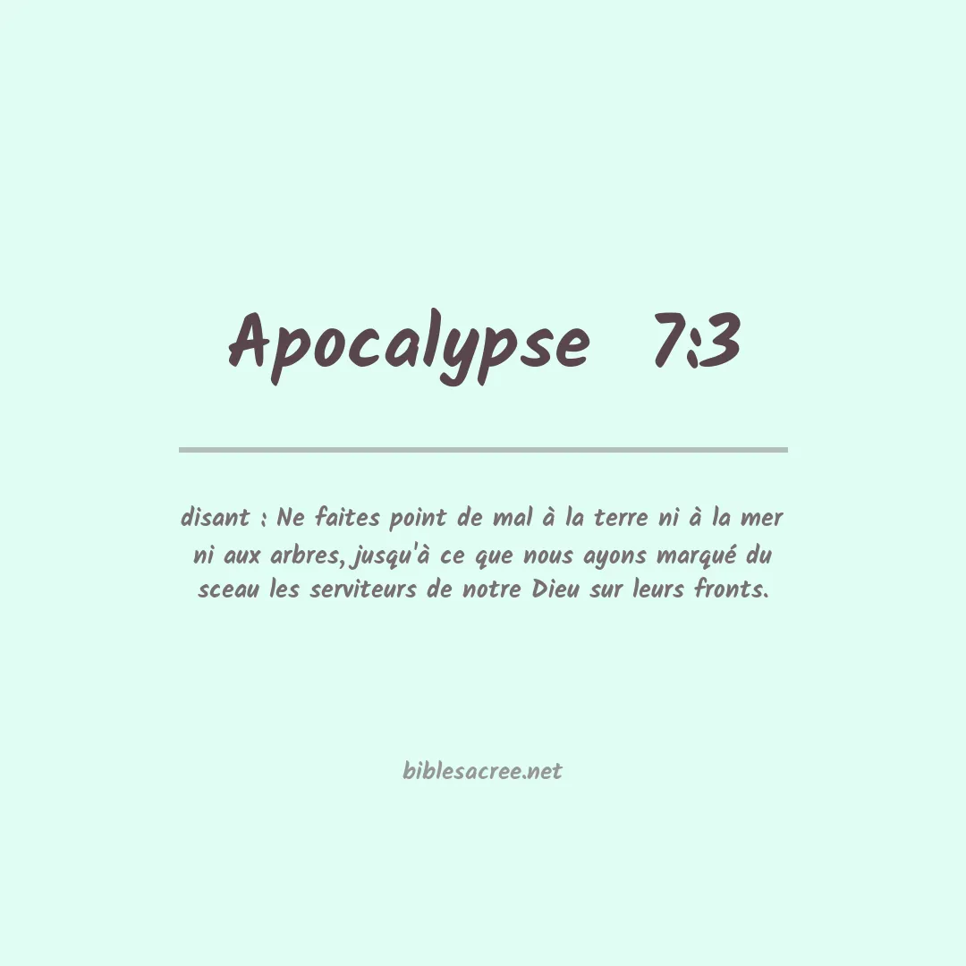 Apocalypse  - 7:3