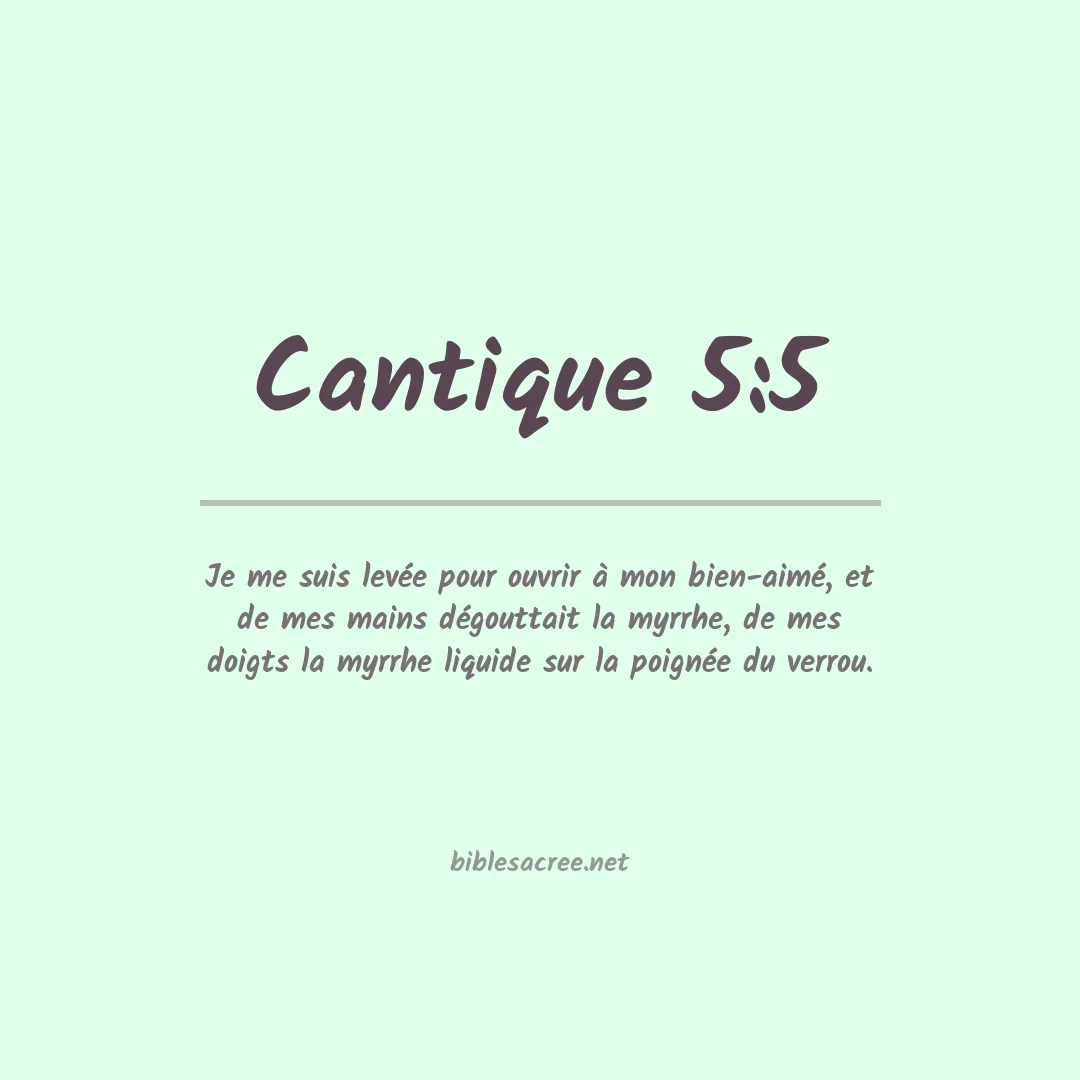 Cantique - 5:5