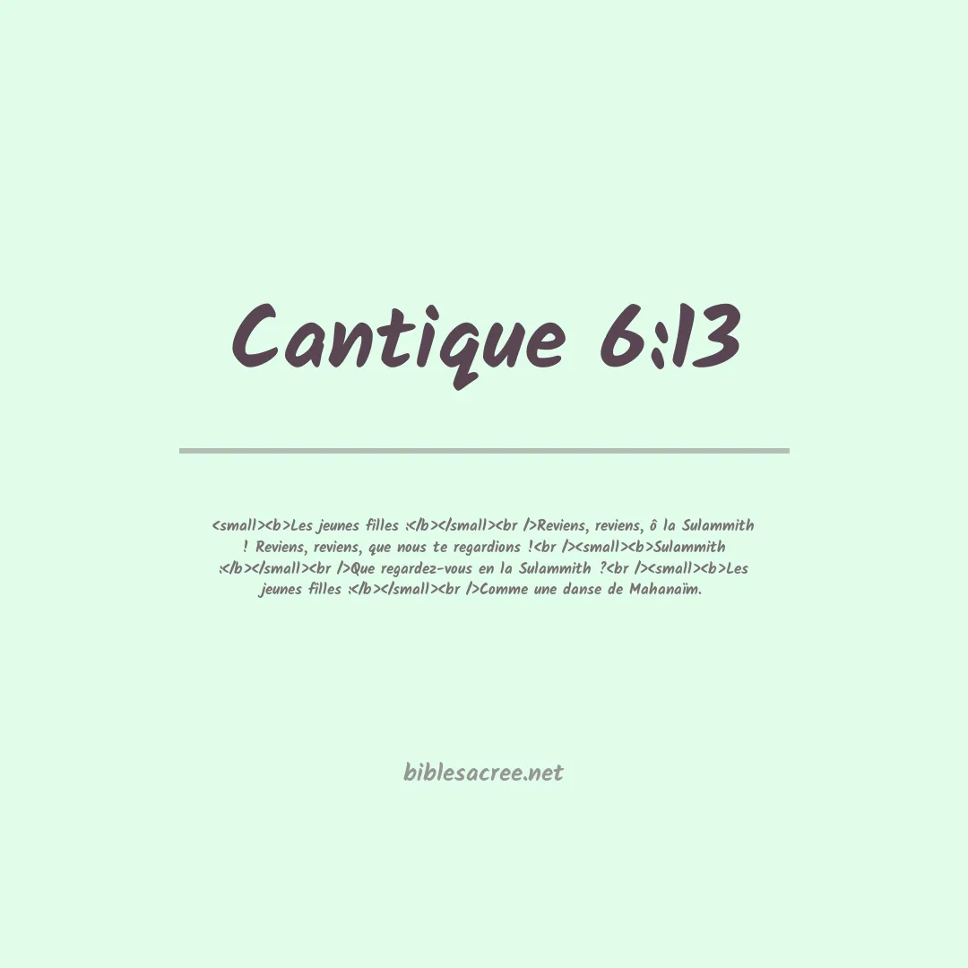 Cantique - 6:13