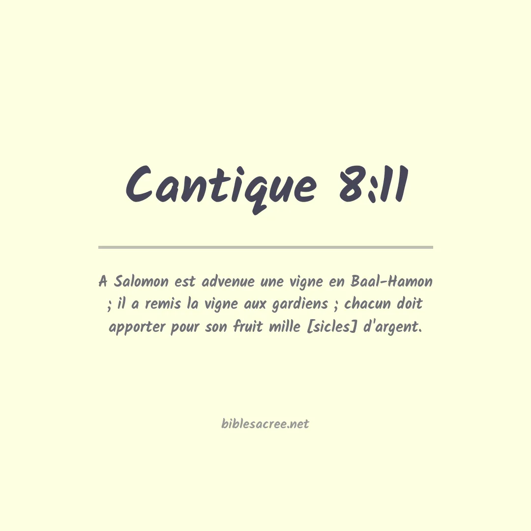 Cantique - 8:11
