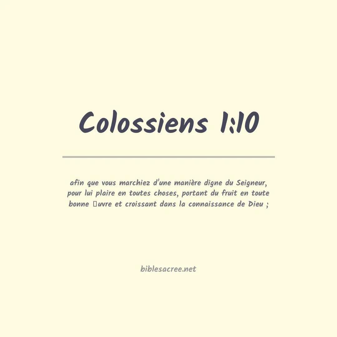 Colossiens - 1:10