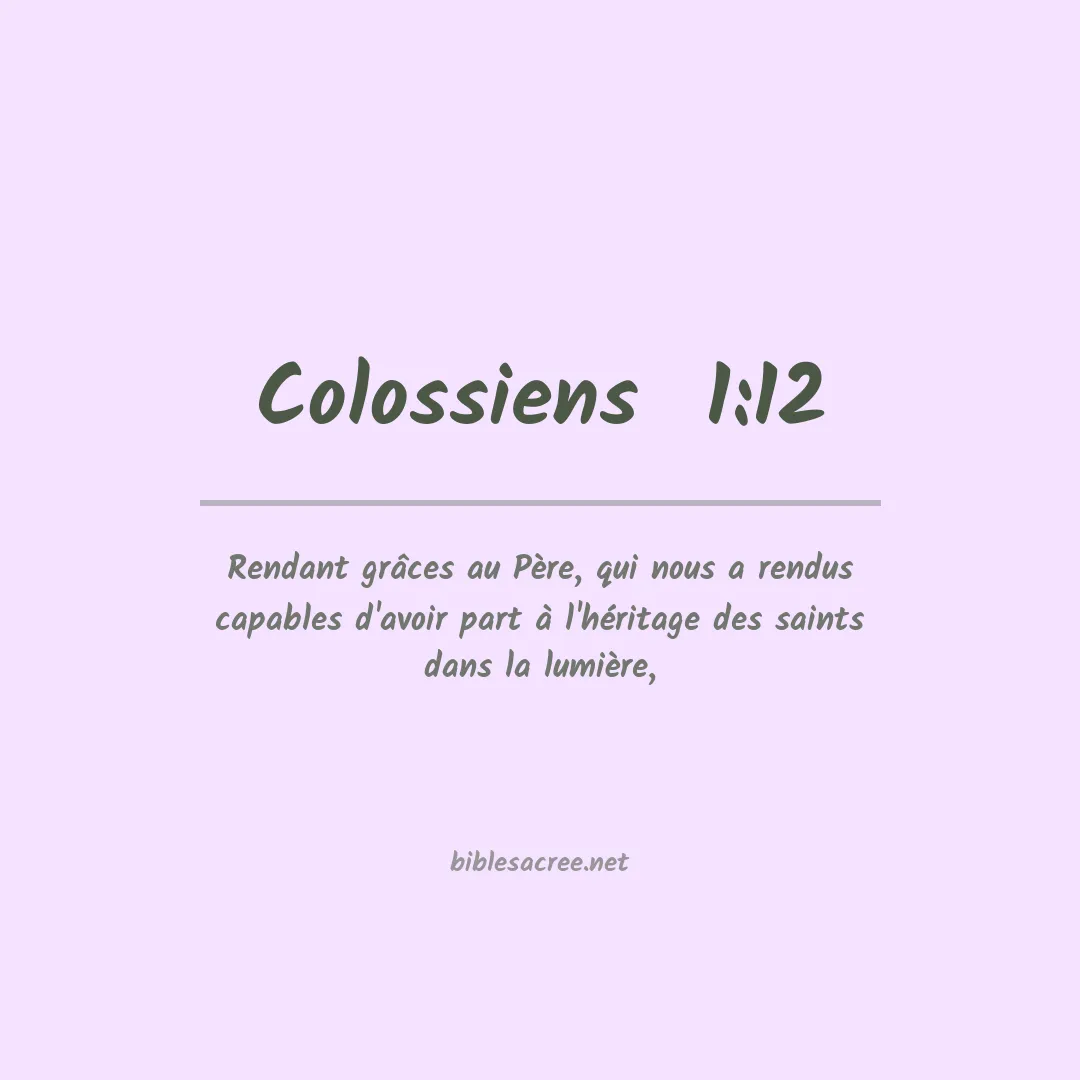 Colossiens  - 1:12