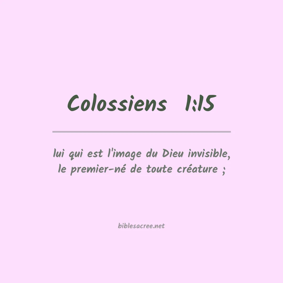 Colossiens  - 1:15