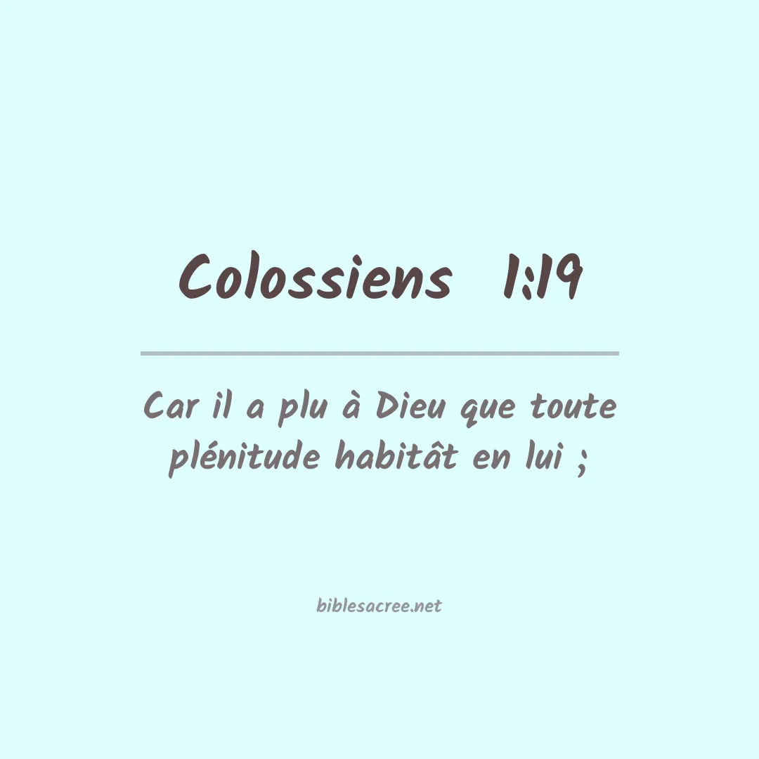 Colossiens  - 1:19