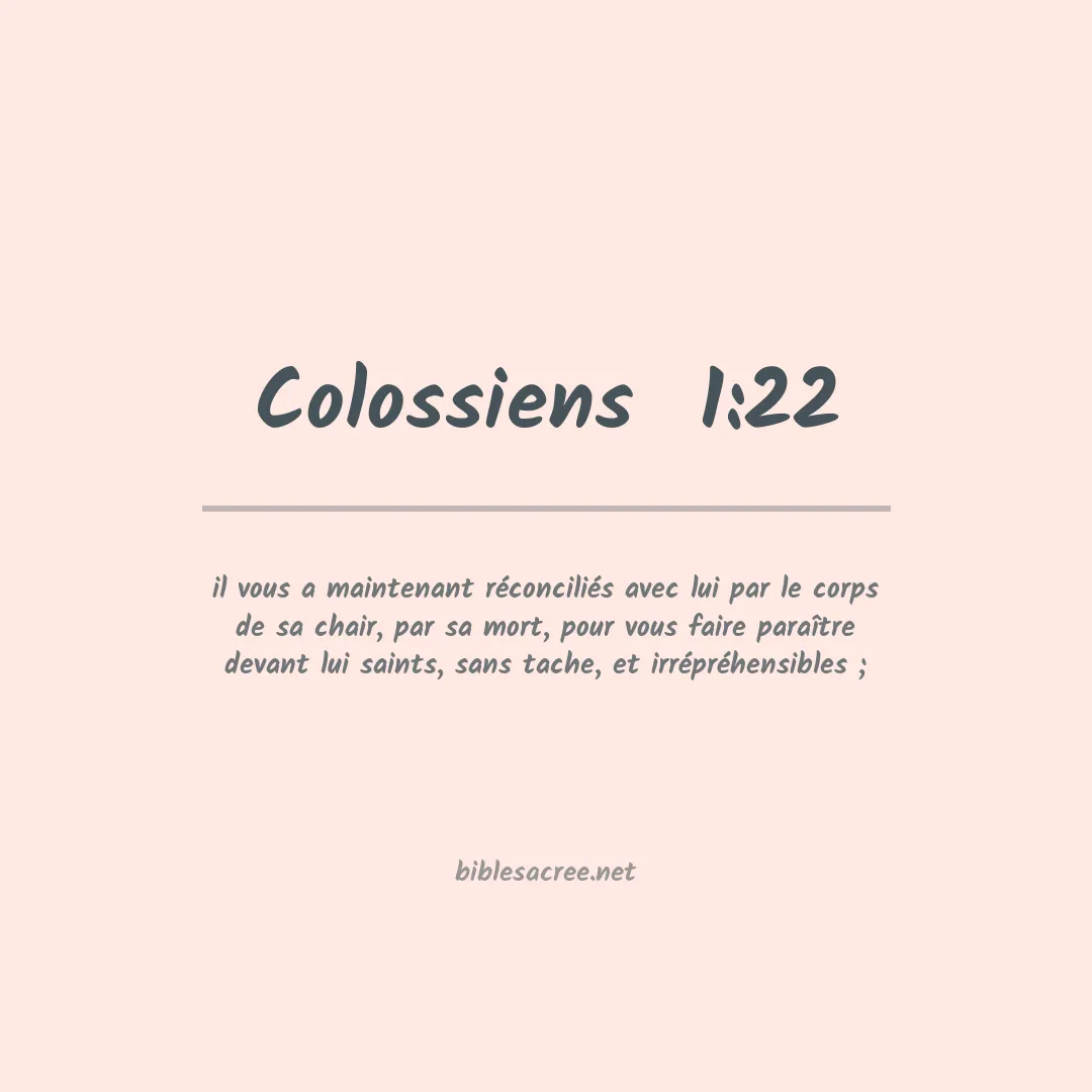 Colossiens  - 1:22