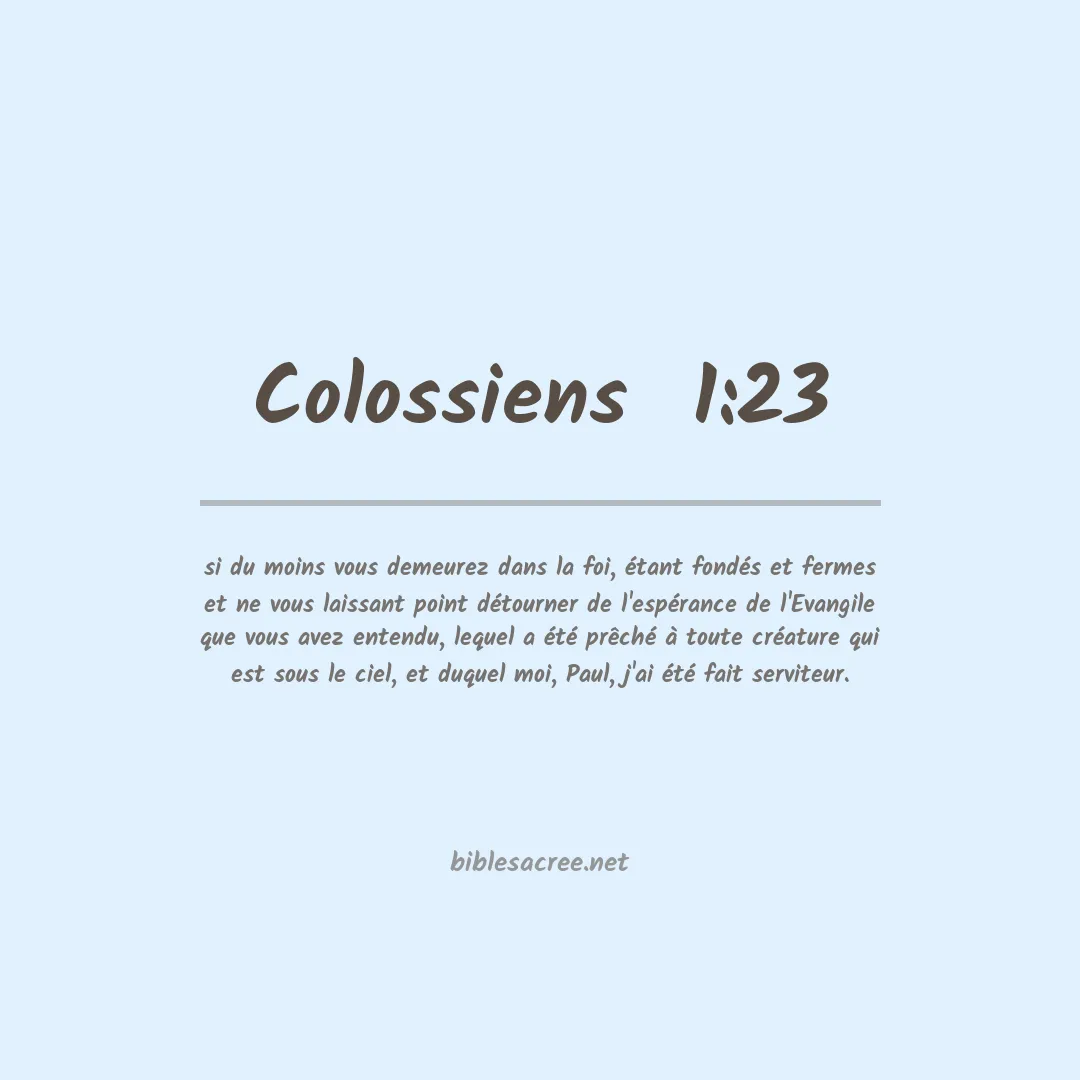 Colossiens  - 1:23