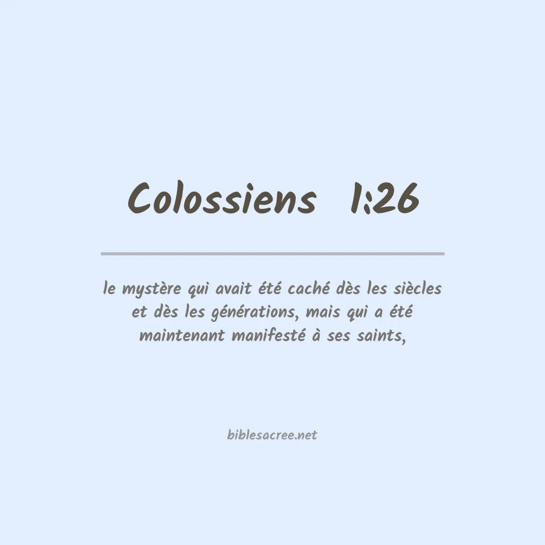 Colossiens  - 1:26