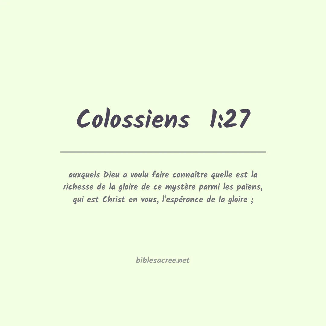 Colossiens  - 1:27