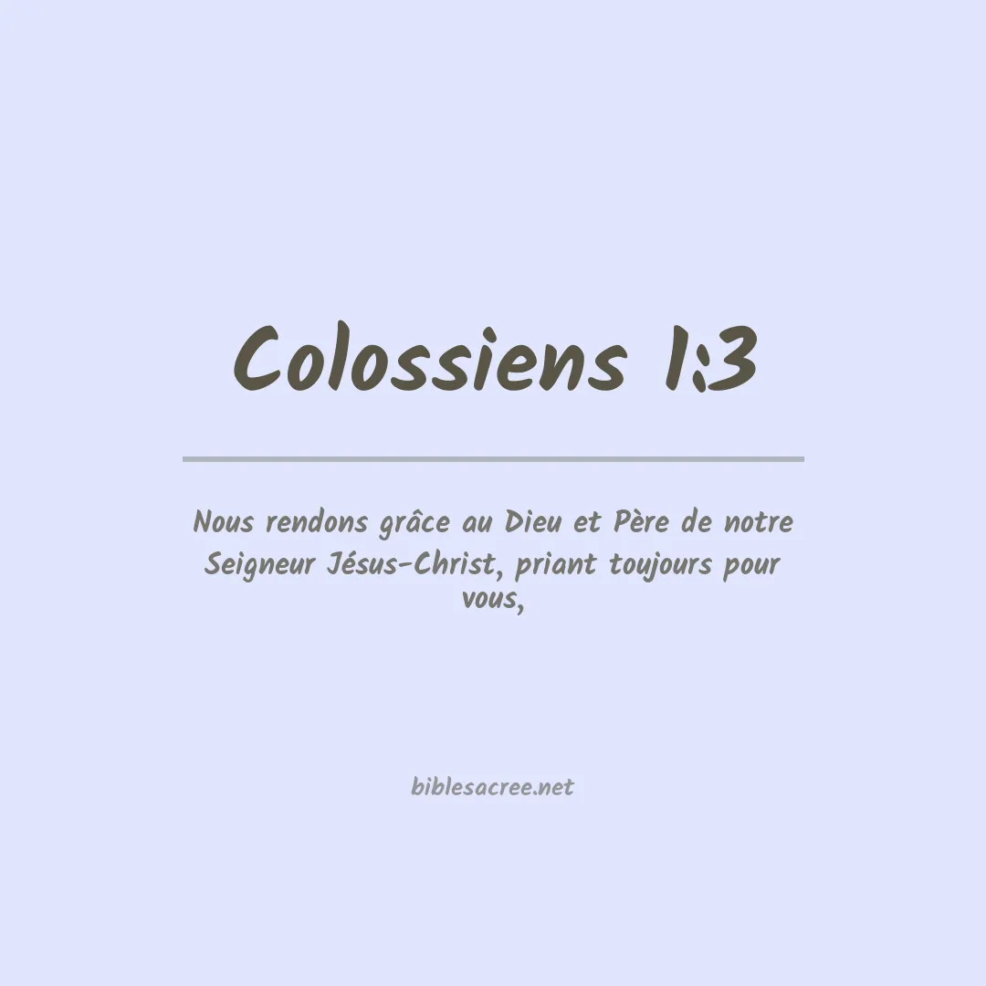Colossiens - 1:3