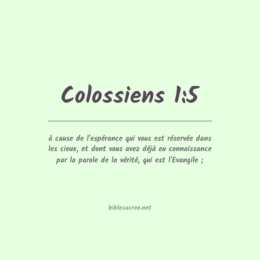 Colossiens - 1:5