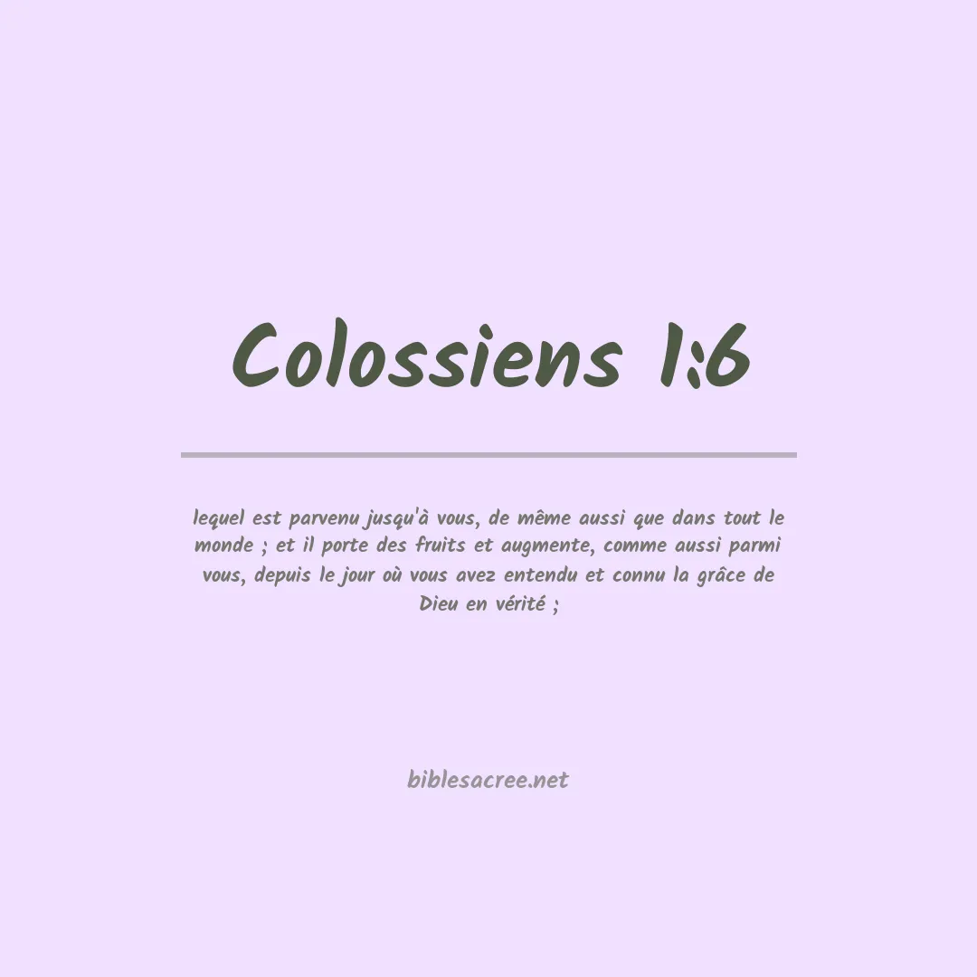 Colossiens - 1:6