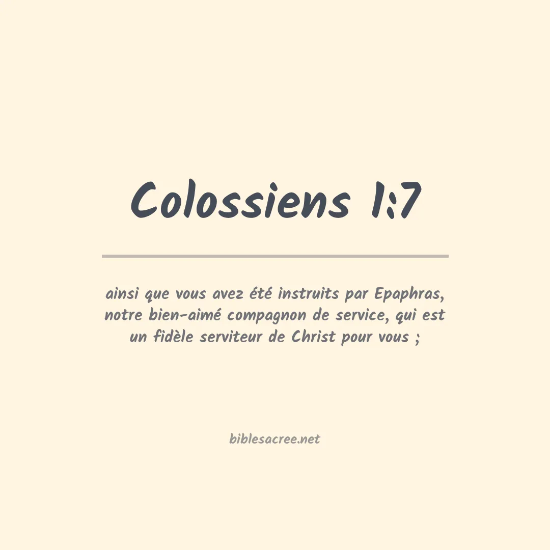 Colossiens - 1:7