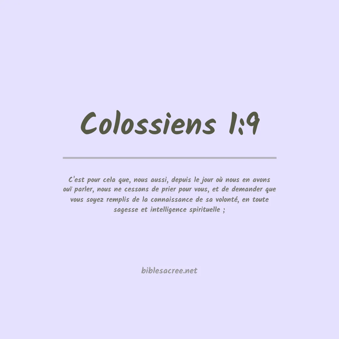 Colossiens - 1:9