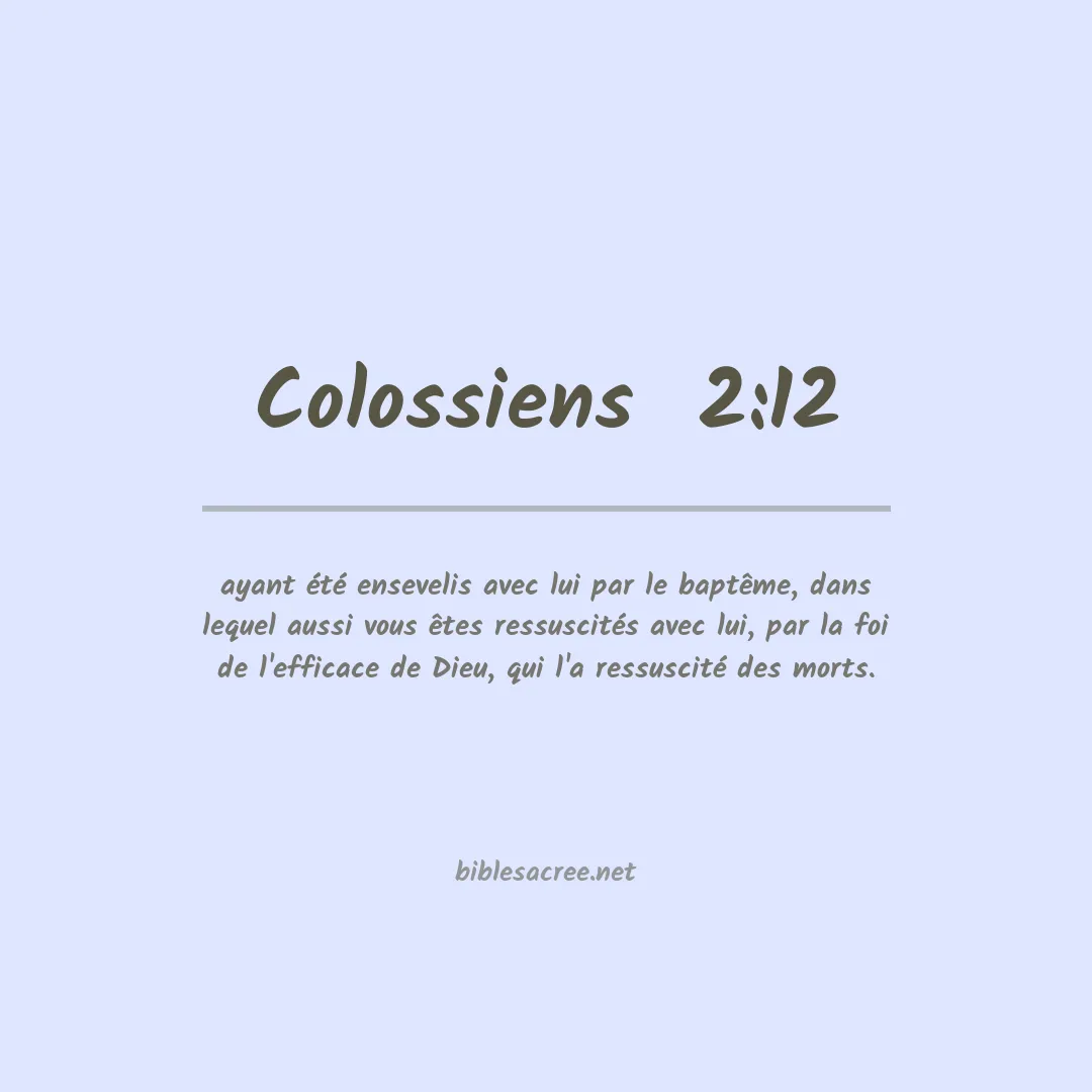 Colossiens  - 2:12