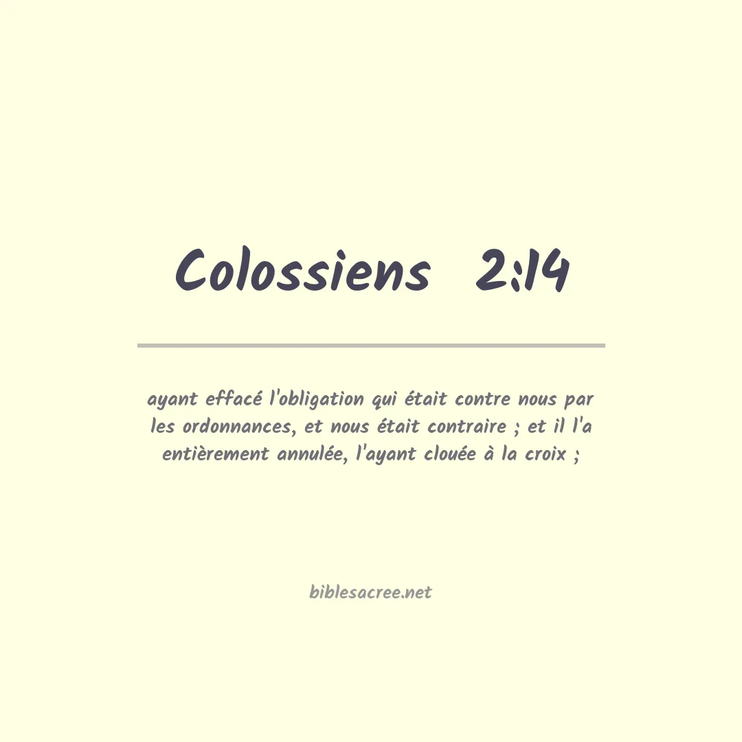 Colossiens  - 2:14