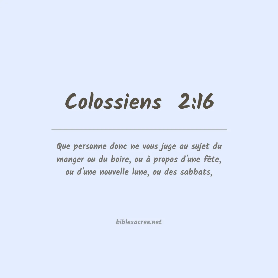 Colossiens  - 2:16