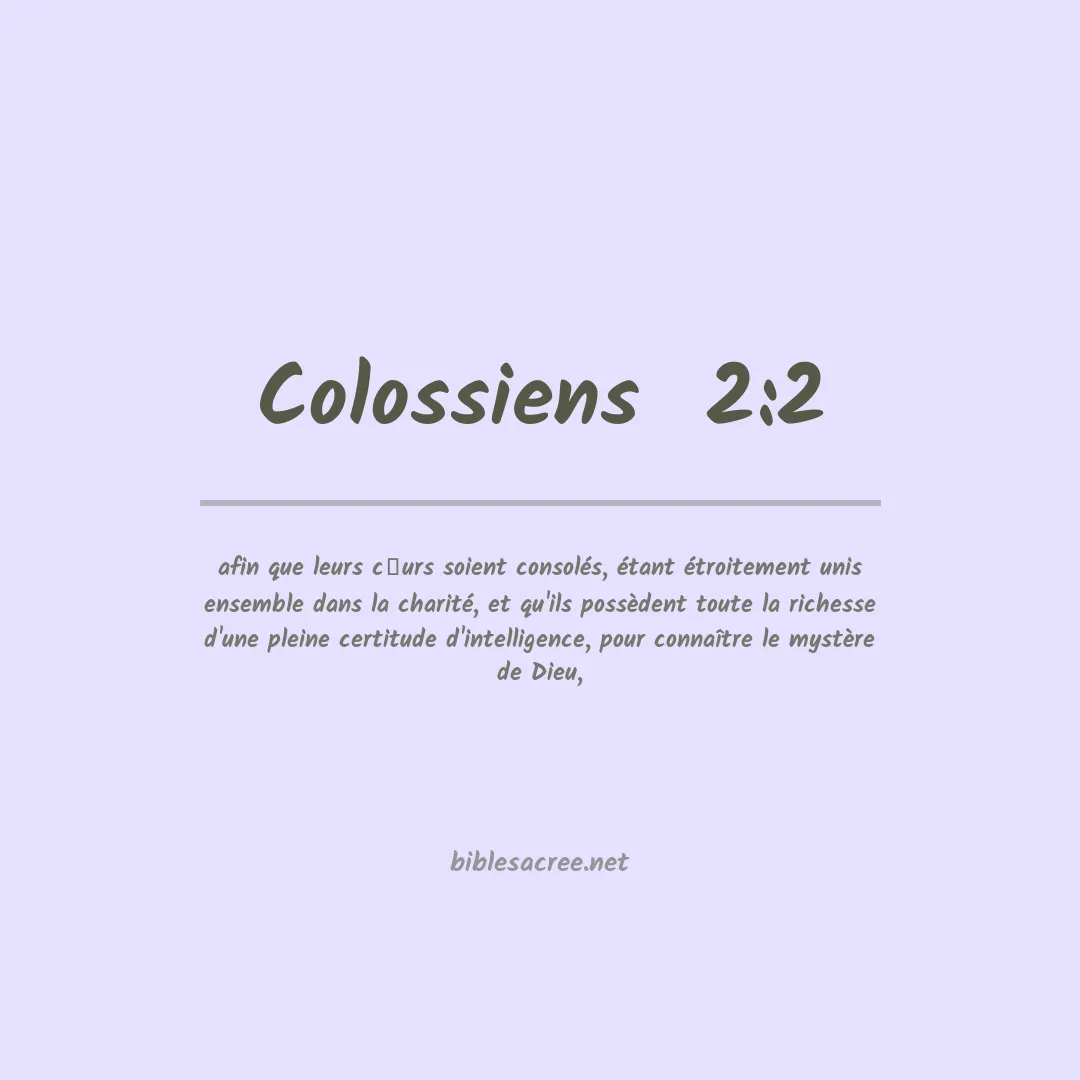 Colossiens  - 2:2