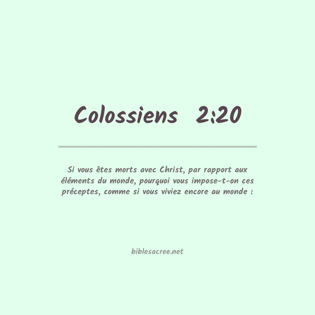 Colossiens  - 2:20