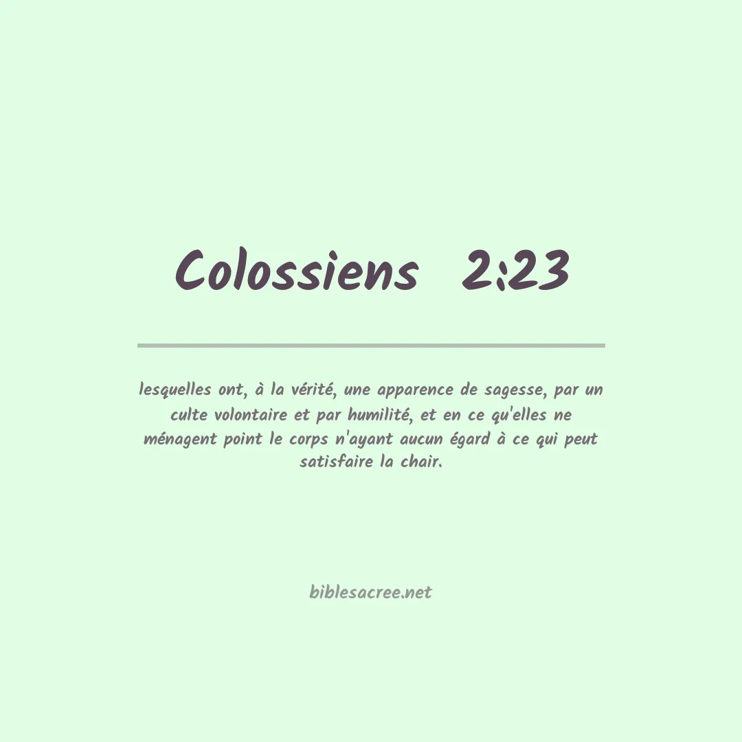 Colossiens  - 2:23