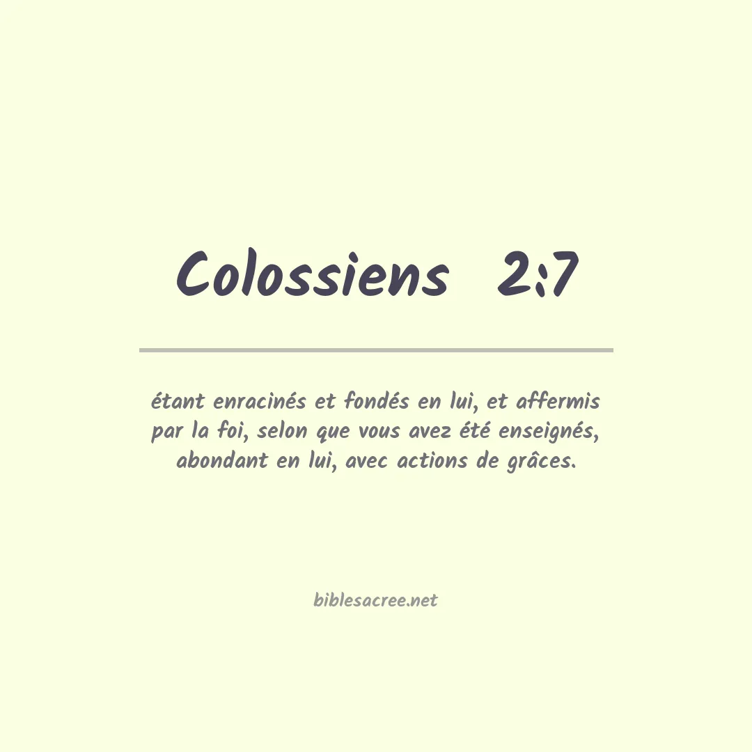 Colossiens  - 2:7