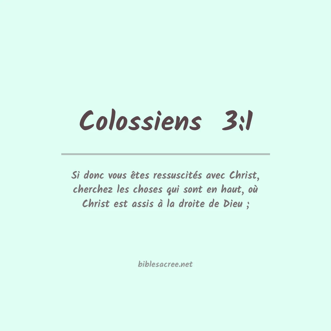 Colossiens  - 3:1