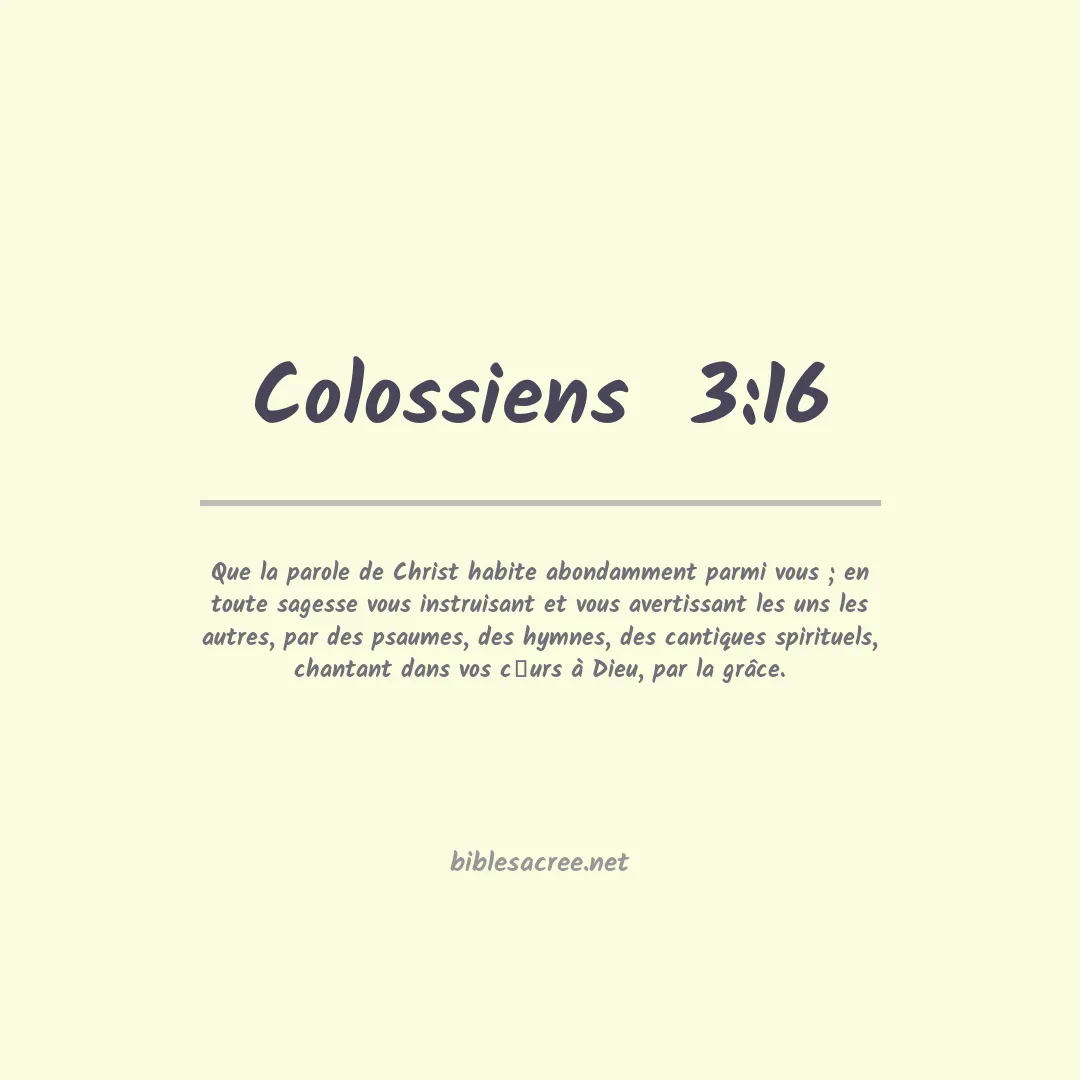 Colossiens  - 3:16