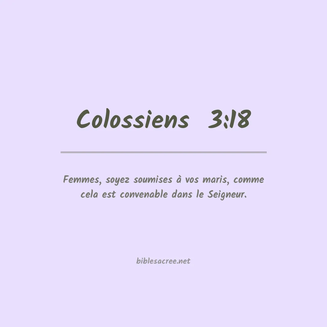 Colossiens  - 3:18