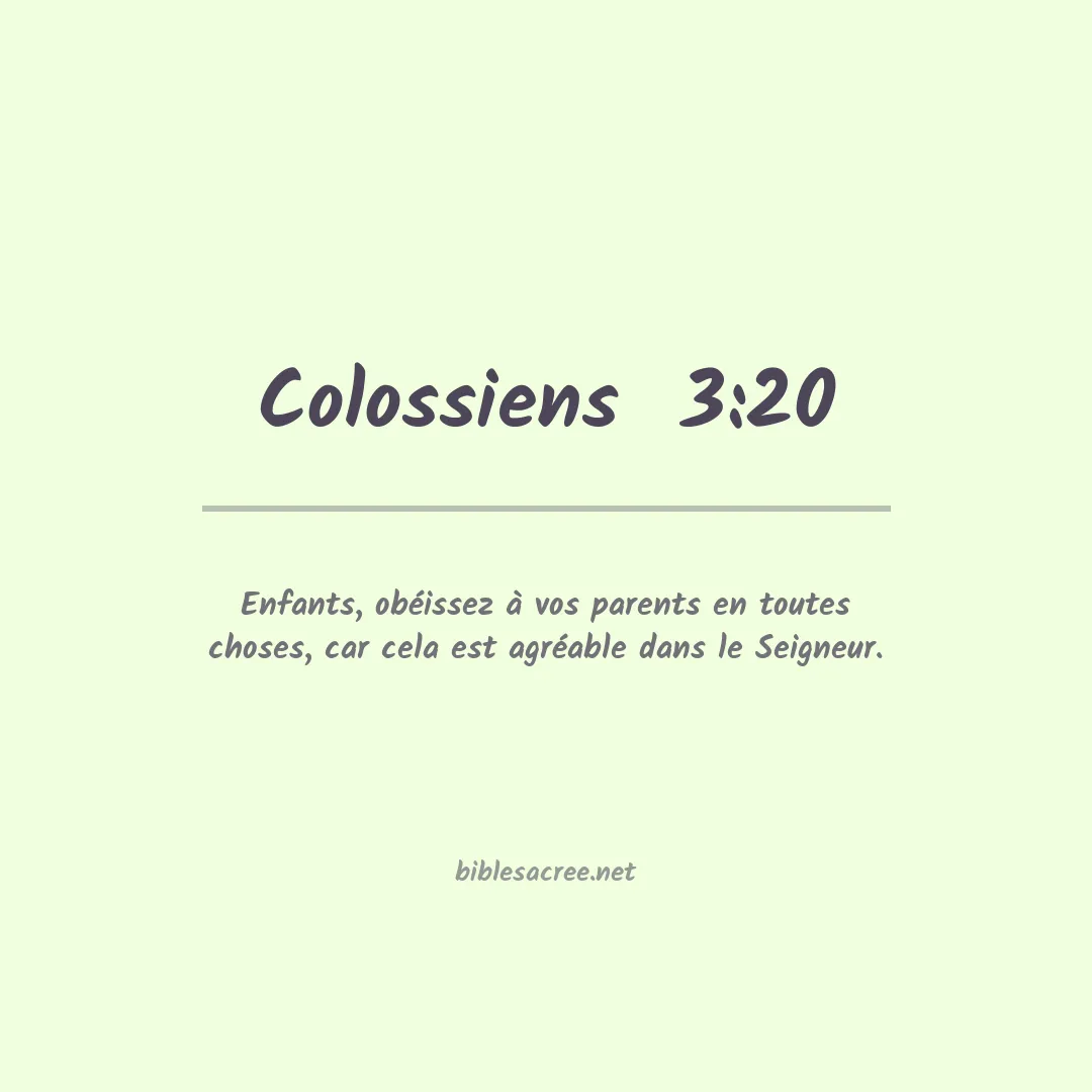 Colossiens - 3:20