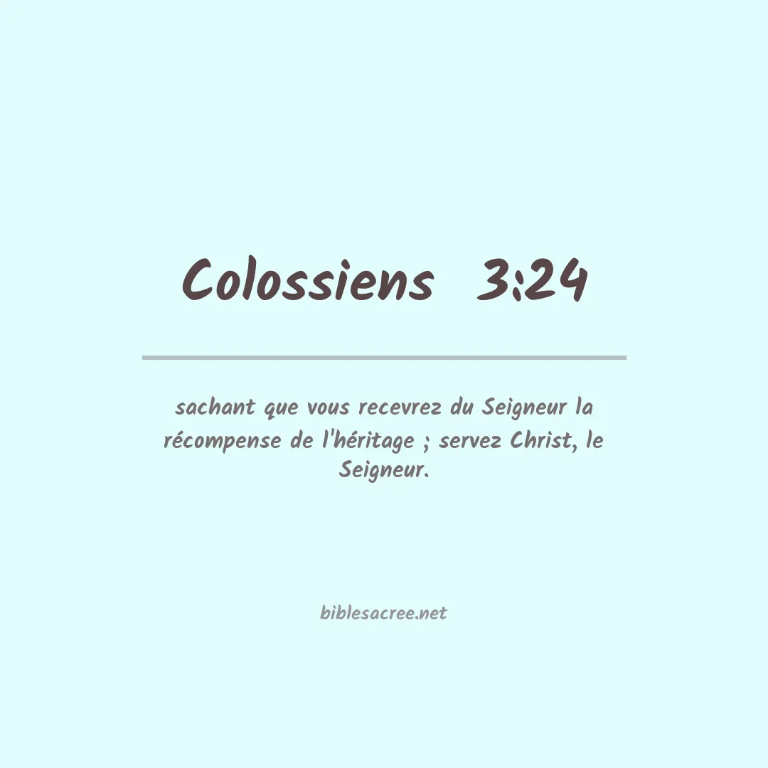 Colossiens  - 3:24