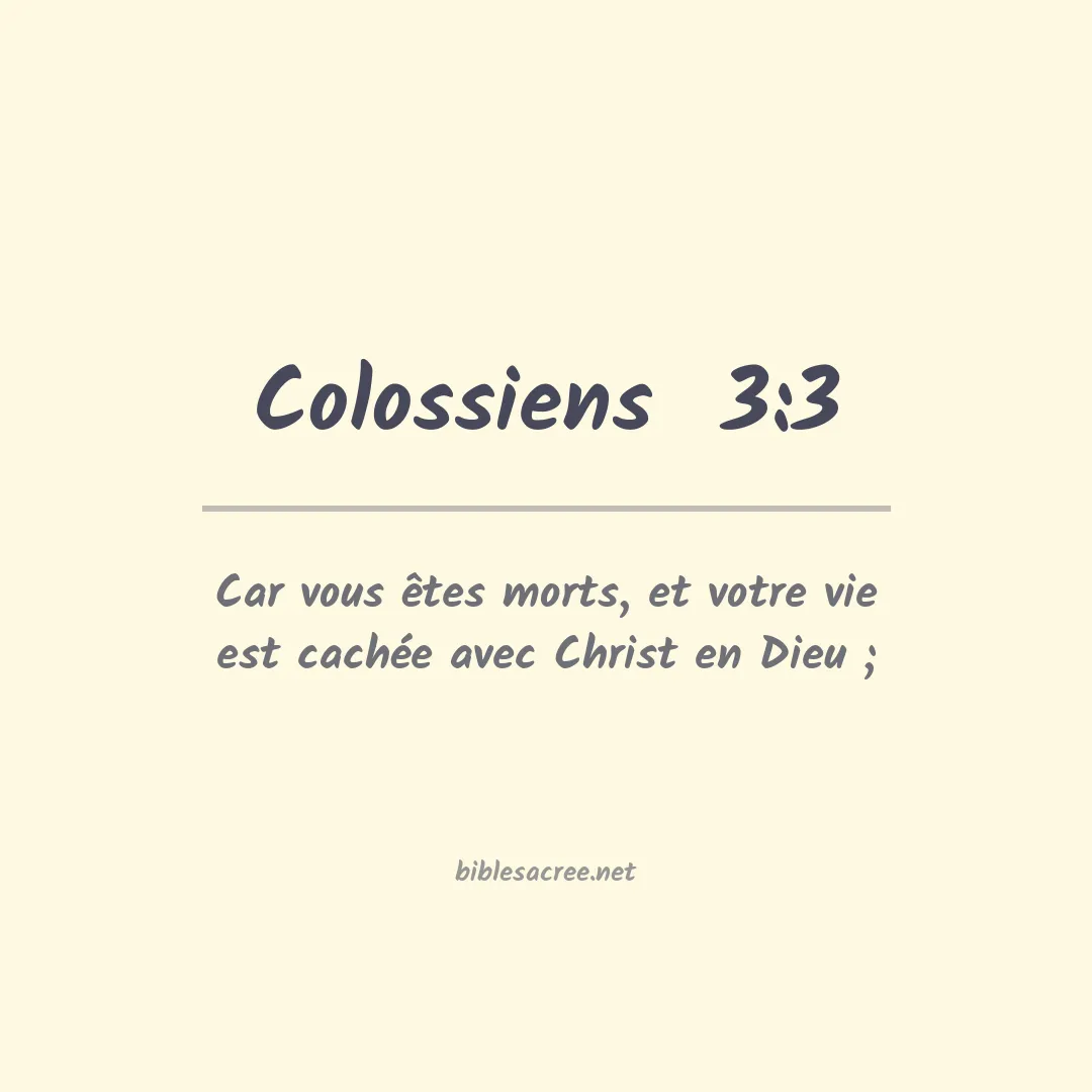 Colossiens  - 3:3