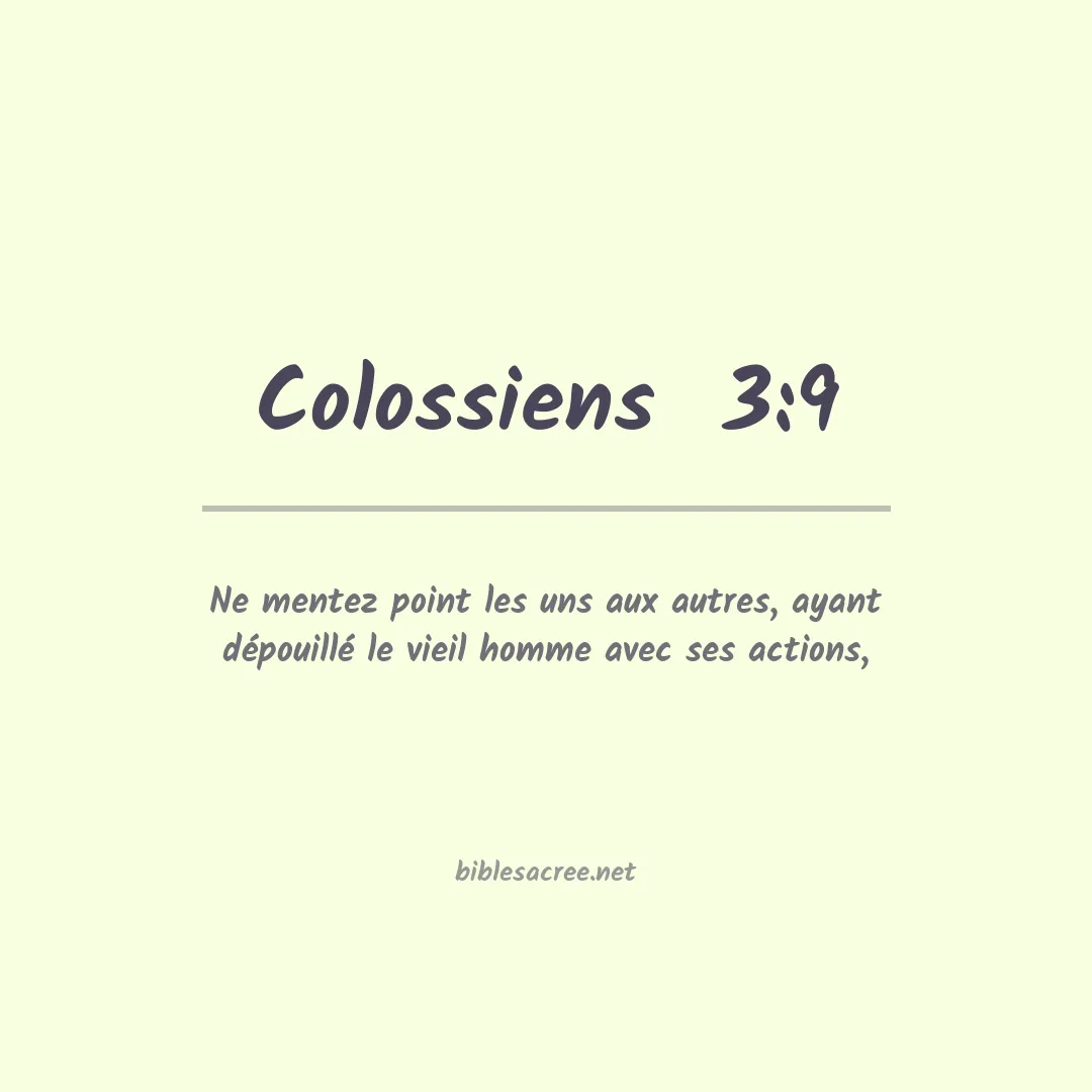 Colossiens  - 3:9