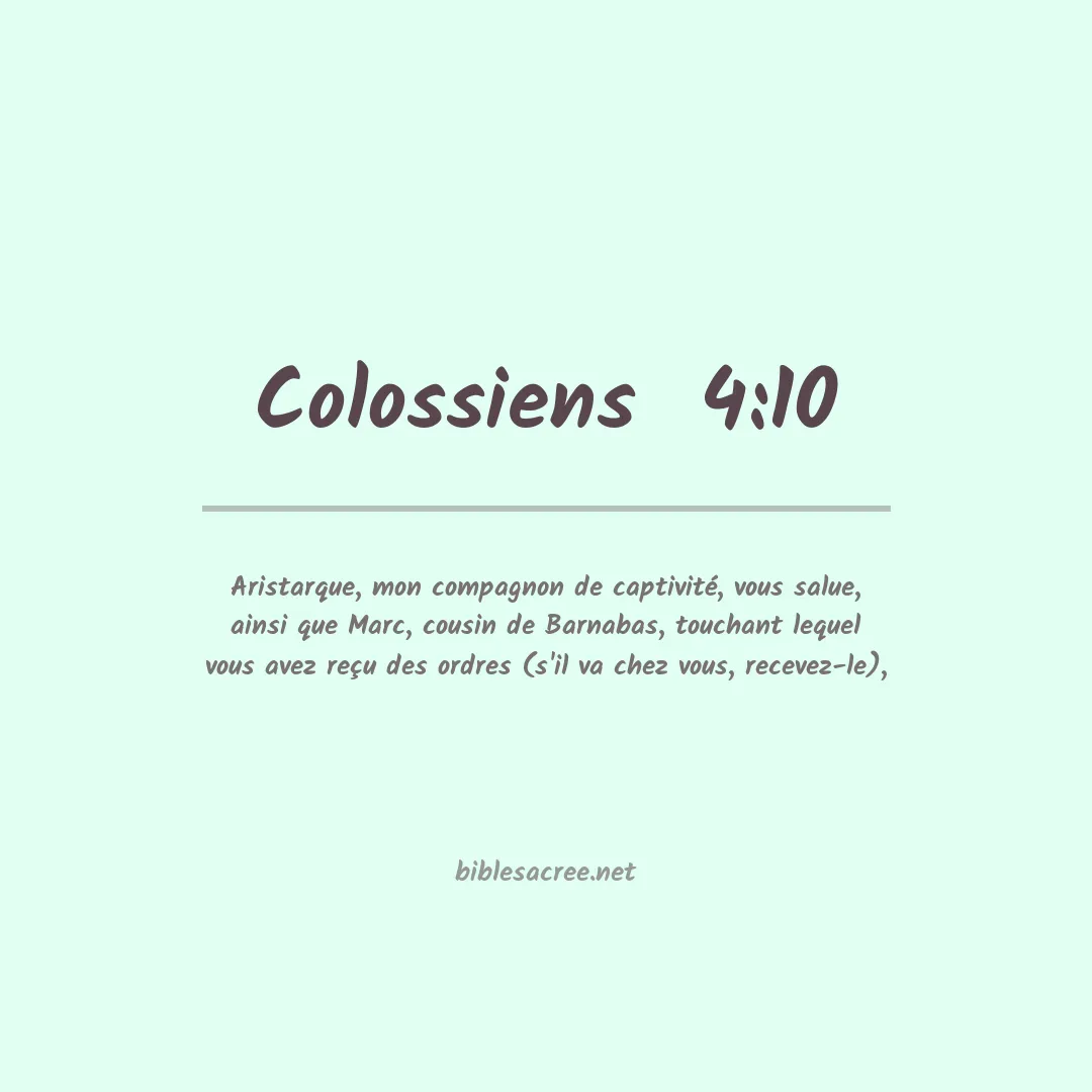 Colossiens  - 4:10