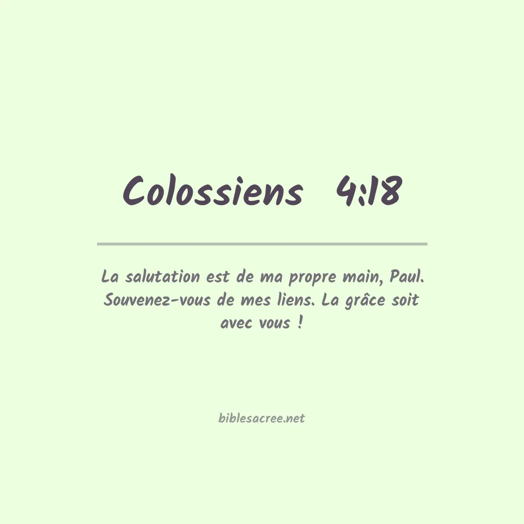 Colossiens  - 4:18