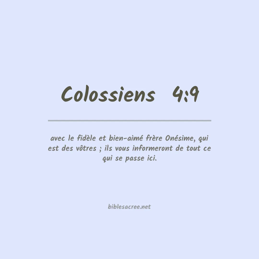 Colossiens  - 4:9